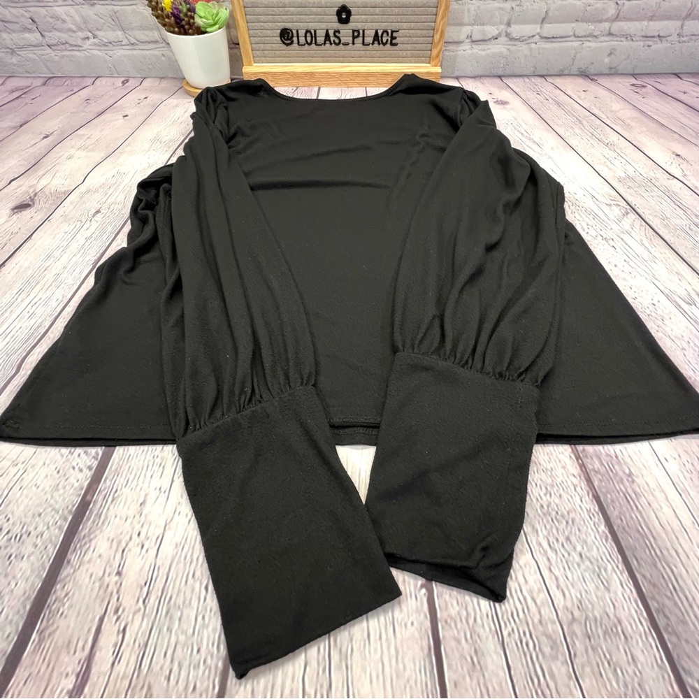 ANA Long Sleeve Scoop Neck Tee with Wide Cuffs - Picture 4 of 7
